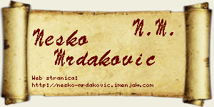 Neško Mrdaković vizit kartica